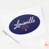 Louisville Script Ovale Sticker (Envelop)