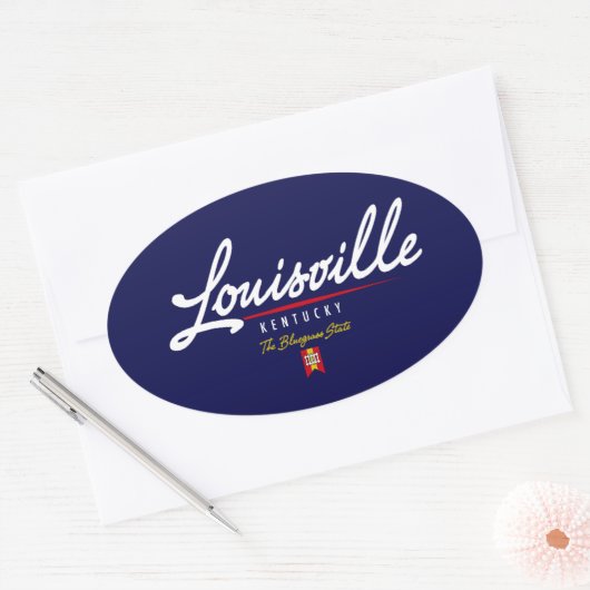 Louisville Script Ovale Sticker (Envelop)