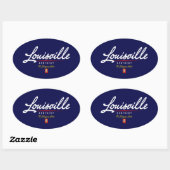 Louisville Script Ovale Sticker (Vel)