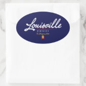 Louisville Script Ovale Sticker (Tas)