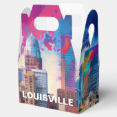 Louisville Silhouet Abstracte Kunst Bedankdoosjes (Geopend)