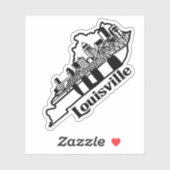 Louisville Silhouette Laptop Sticker (Vel)