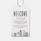 Louisville Silhouette | Welkomstbericht Cadeautags Cadeaulabel (Voorkant)