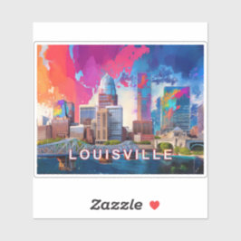Louisville Skyline Abstracte kunst Sticker