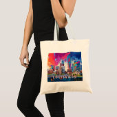 Louisville Skyline Abstracte kunst Tote Bag (Voorkant (product))