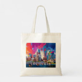 Louisville Skyline Abstracte kunst Tote Bag (Achterkant)