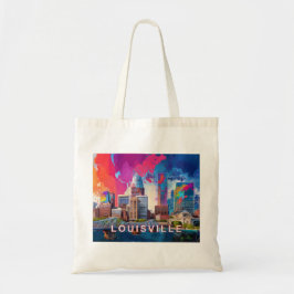 Louisville Skyline Abstracte kunst Tote Bag