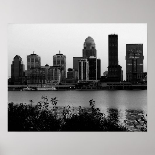 Louisville Skyline Black & White Print (Voorkant)