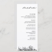 Louisville Skyline bruiloft diner menu (Voorkant / Achterkant)