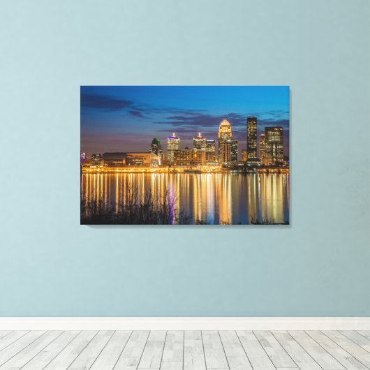 Louisville Skyline Canvas Afdruk (Insitu (Houten vloer))