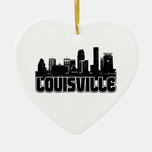 Louisville Skyline Keramisch Ornament (Voorkant)