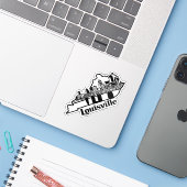 Louisville Skyline Laptop Sticker (Laptop met iPhone)