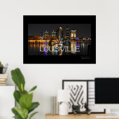 Louisville Skyline Poster met Fleur de Lis (Thuiskantoor)