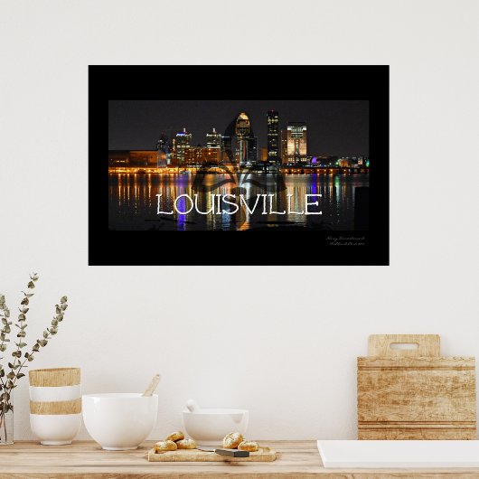 Louisville Skyline Poster met Fleur de Lis (Keuken)