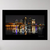 Louisville Skyline Poster met Fleur de Lis (Voorkant)