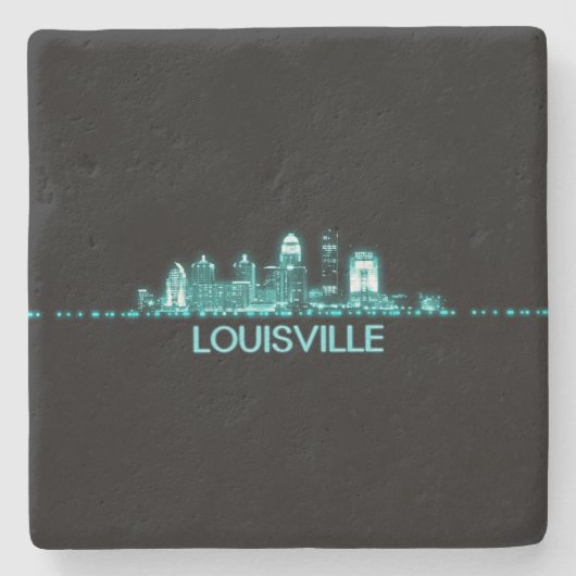 Louisville Skyline Stenen Onderzetter (Voorkant)