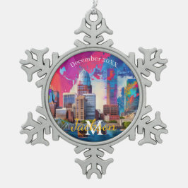 Louisville Snowflake Pewter Kerstversiering Tin Sneeuwvlok Ornament