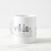 Louisville Stylized Skyline Koffiemok (Voorkant links)
