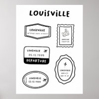 Louisville - Travel Stamp Collectie | minimalistis