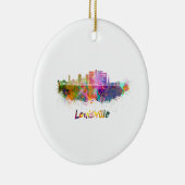 Louisville V2 skyline in waterverf Keramisch Ornament (Rechts)