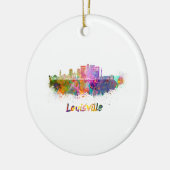 Louisville V2 skyline in waterverf Keramisch Ornament (Links)