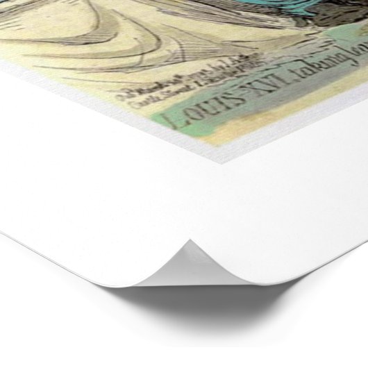 Louix XV1 met verlof van zijn vrouw en gezin Poster (Hoek)