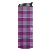 Loulou en Trendy Pink Plaid  Tumbler Thermosbeker (Gedraaid links)