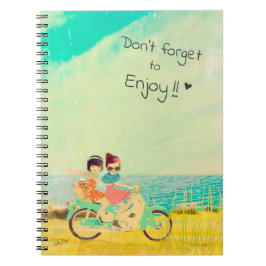 Loulou & Ting * Sunny girls on scooter Notitieboek