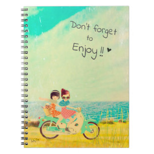 Loulou & Ting * Sunny girls on scooter Notitieboek