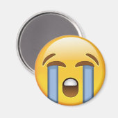 Louly Crying Face Emoji Magneet (Voorkant / Achterkant)