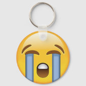 Louly Crying Face Emoji Sleutelhanger (Voorkant)