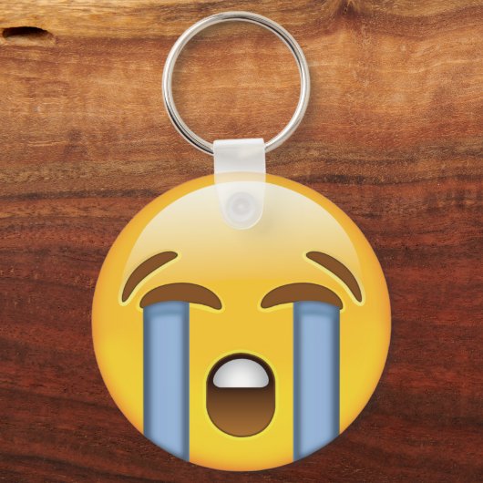 Louly Crying Face Emoji Sleutelhanger (Voorkant)