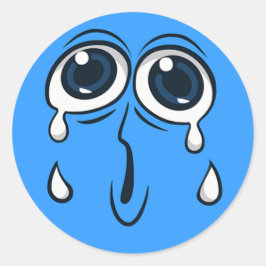 Louly Crying Face Ronde Sticker