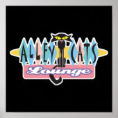 loundebord voor retro alley cats poster (Voorkant)