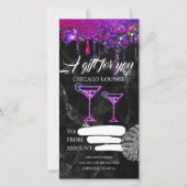 Lounge Bar Drink Certificate Voucher (Voorkant)