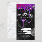 Lounge Bar Drink Certificate Voucher (Voorkant / Achterkant)