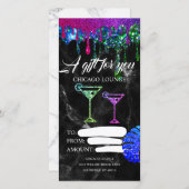 Lounge Bar Drink Certificate Voucher (Voorkant / Achterkant)