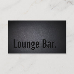 Lounge Bar, minimalistisch gebold tekst elegant do Visitekaartje