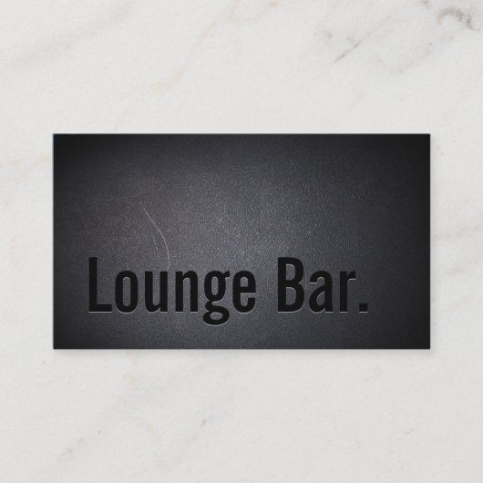 Lounge Bar, minimalistisch gebold tekst elegant do Visitekaartje (Voorkant)