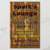 Lounge, Bar Tavern Live Music Flyer (Voorkant)