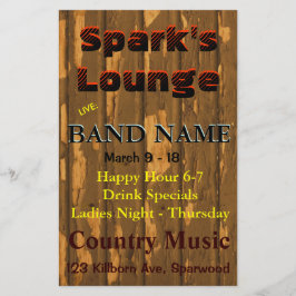 Lounge, Bar Tavern Live Music Flyer