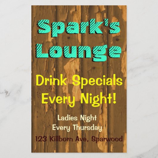 Lounge, Bar Tavern Live Music Flyer (Achterkant)