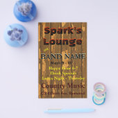 Lounge, Bar Tavern Live Music Flyer (Enkel)