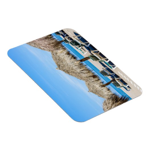 Lounge-carrossen en dergelijke paraplu's op strand magneet (Rechterzijde)