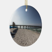 Lounge Chairs at Panama City Beach Pier Keramisch Ornament (Rechts)