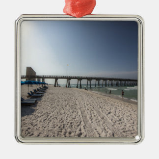 Lounge Chairs at Panama City Beach Pier Metalen Ornament