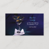 Lounge Donkerblauw Martini Bar Visitekaartje (Voorkant)