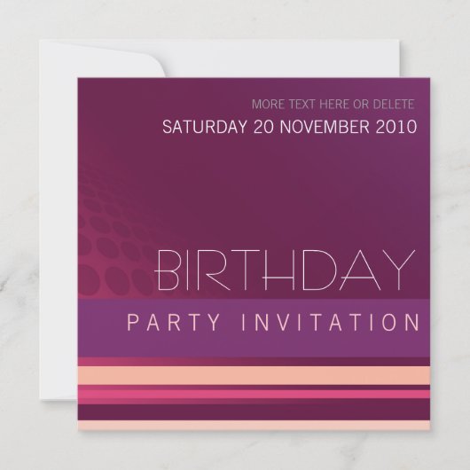 Lounge House Party of Birthday Invitation Kaart (Voorkant)