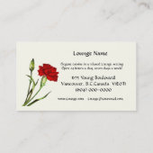 Lounge of Restaurant visitekaartje template (Achterkant)