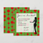 Lounge Singer-kerstkleuren Kaart (Voorkant / Achterkant)